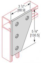 Minerallac CGP4HEG - 4 HOLE CORNER GUSSET PLATE