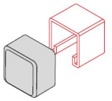 Minerallac ECP81W - END CAP FOR 1-5/8x13/16 CHNL W