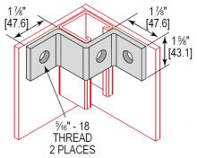 Minerallac FZB3HEG - Z FITTING CORNER BRACE 3 HOLE