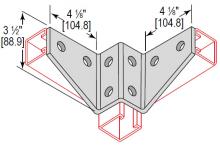 Minerallac FZB8HEG - Z FITTING CORNER BRACE 8 HOLE