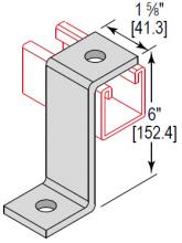 Minerallac FZS2H6EG - Z FITTING 2 HOLE SUPPORT 6"