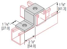 Minerallac FZX2H162S4 - Z FITTING CRSS 2 HOLE 1-5/8 SS