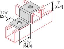 Minerallac FZX2H1EG - Z FITTING CROSS 2 HOLE 1"