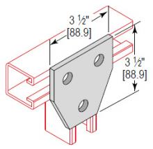 Minerallac TGP3HEG - 3 HOLE TEE GUSSET PLATE