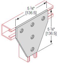 Minerallac TGP5HEG - 5 HOLE TEE GUSSET PLATE