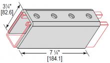 Minerallac UFS4H325EG - U-FTNG SPLCE 4 HOLE 3-1/4 CHNL