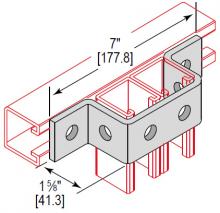 Minerallac UFXD6H162EG - U-FTNG X 6 HOLE DBL CHNL 1-5/8