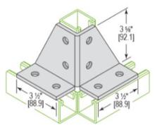 Minerallac WFDC8HEG - DOUBLE CORNER CONNECTOR 8 HOLE