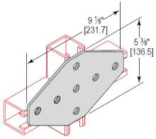 Minerallac XGP7HEG - 7 HOLE CROSS GUSSET PLATE