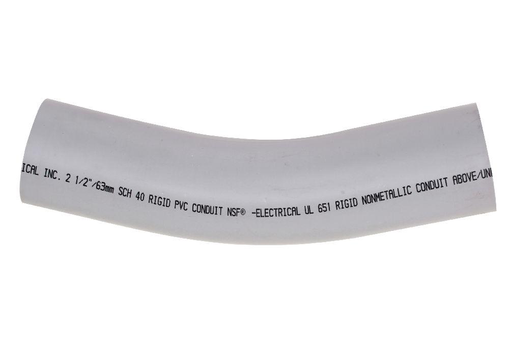 2 1/2"x30D PVC STD ELBOW SPxSP SCH40 KRALOY