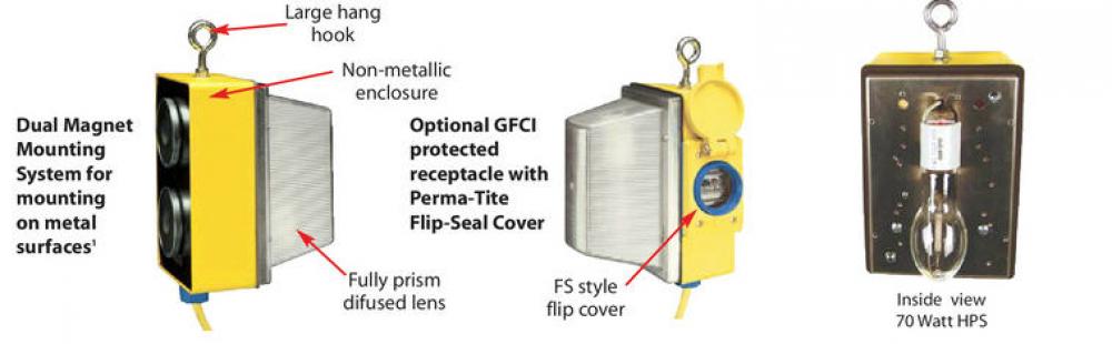 SOL-FLARE-70W w/RECPT-GFCI  6' 14/3-SJOY