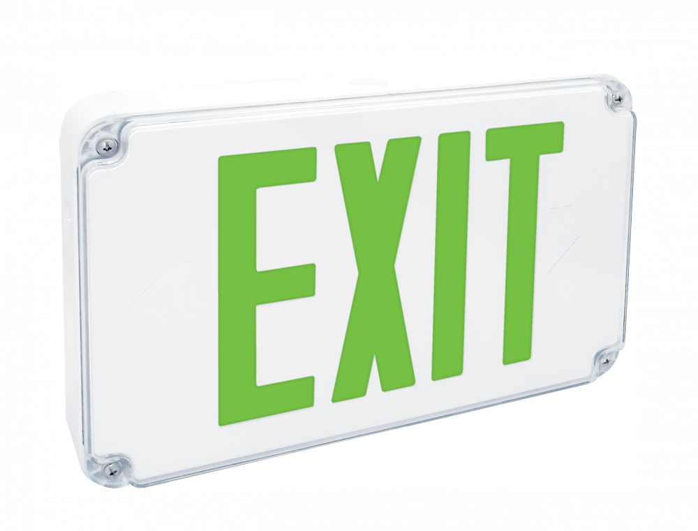 SLIM LED EXIT SIGN WET GRN