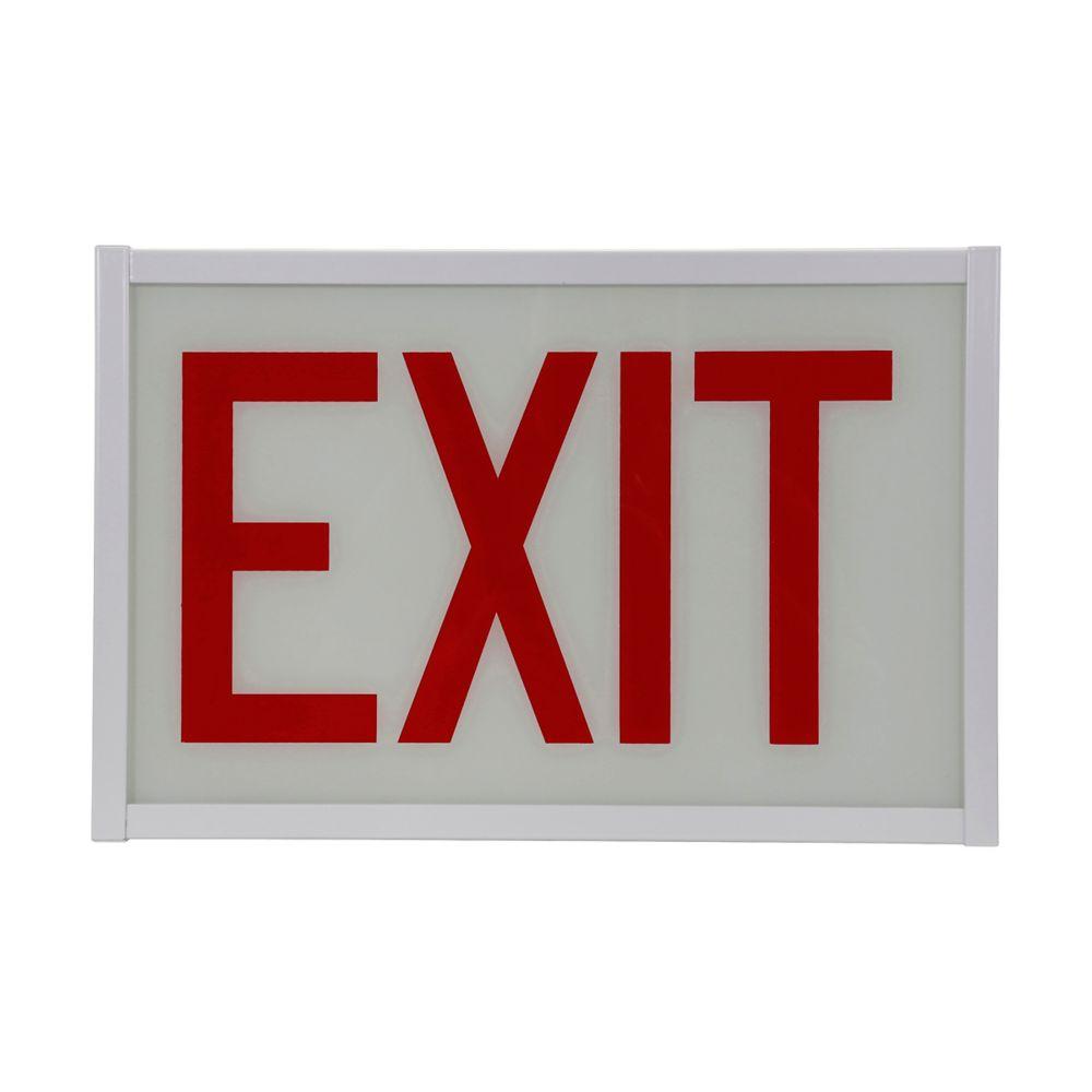 GLASS EXIT SIGN FOR FIXTURE