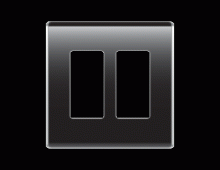 Legrand-On-Q WP5002-GB - STUDIO 2G WALL PLATE GLOSS BLK