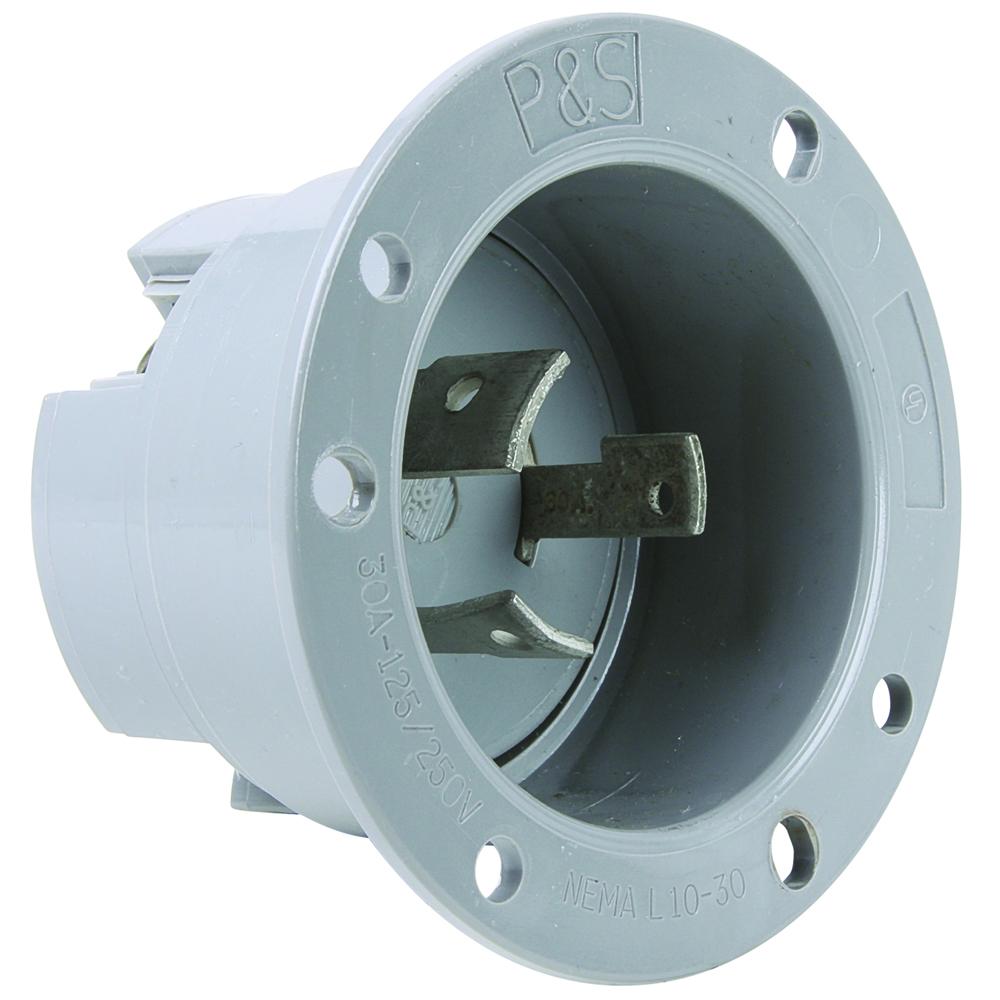 TRNLK FLANGED INLET 3W 30A125/250V