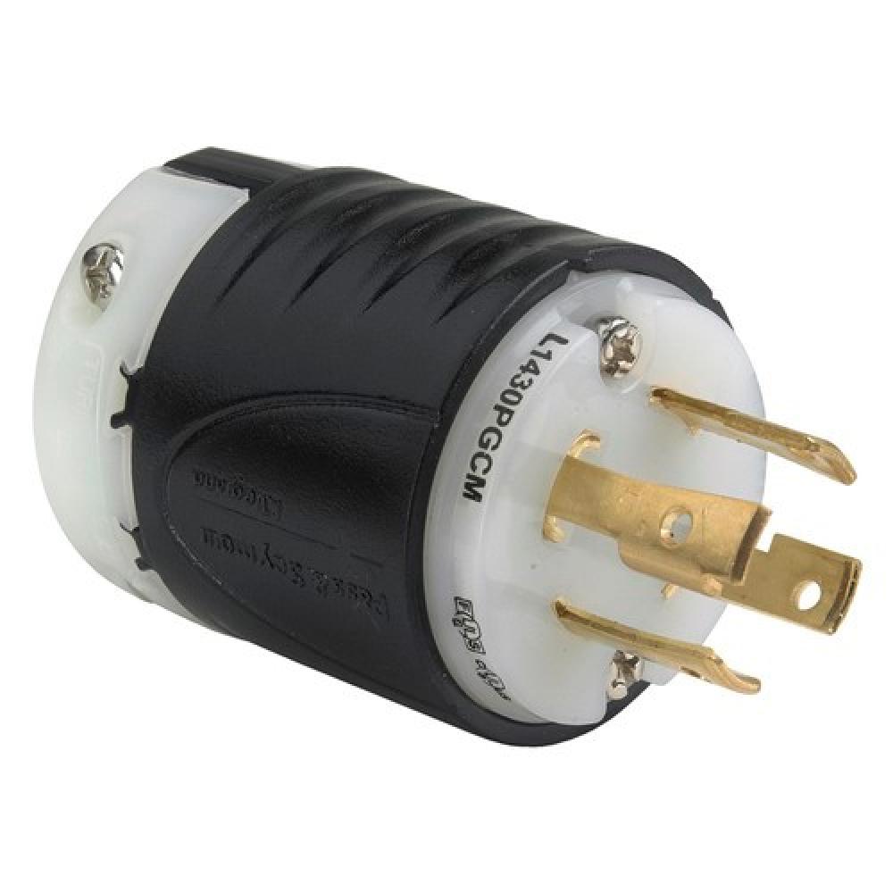 TURNLOK GCM PLUG 4W 30A 125/250V B&W