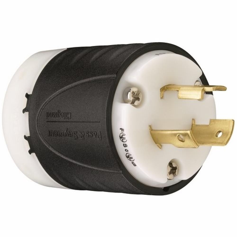 TURNLOK PLUG 3W 20A 125V B&W