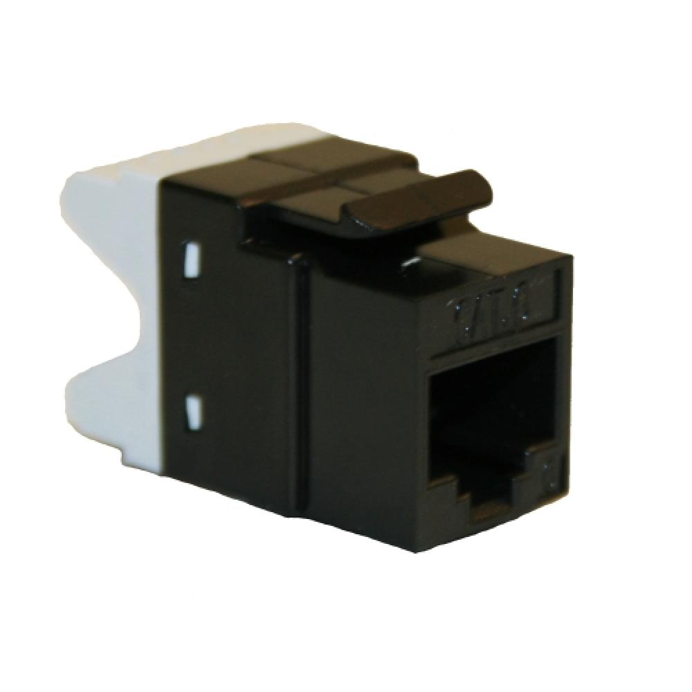 CAT6 RJ45 Keystone Jack Black