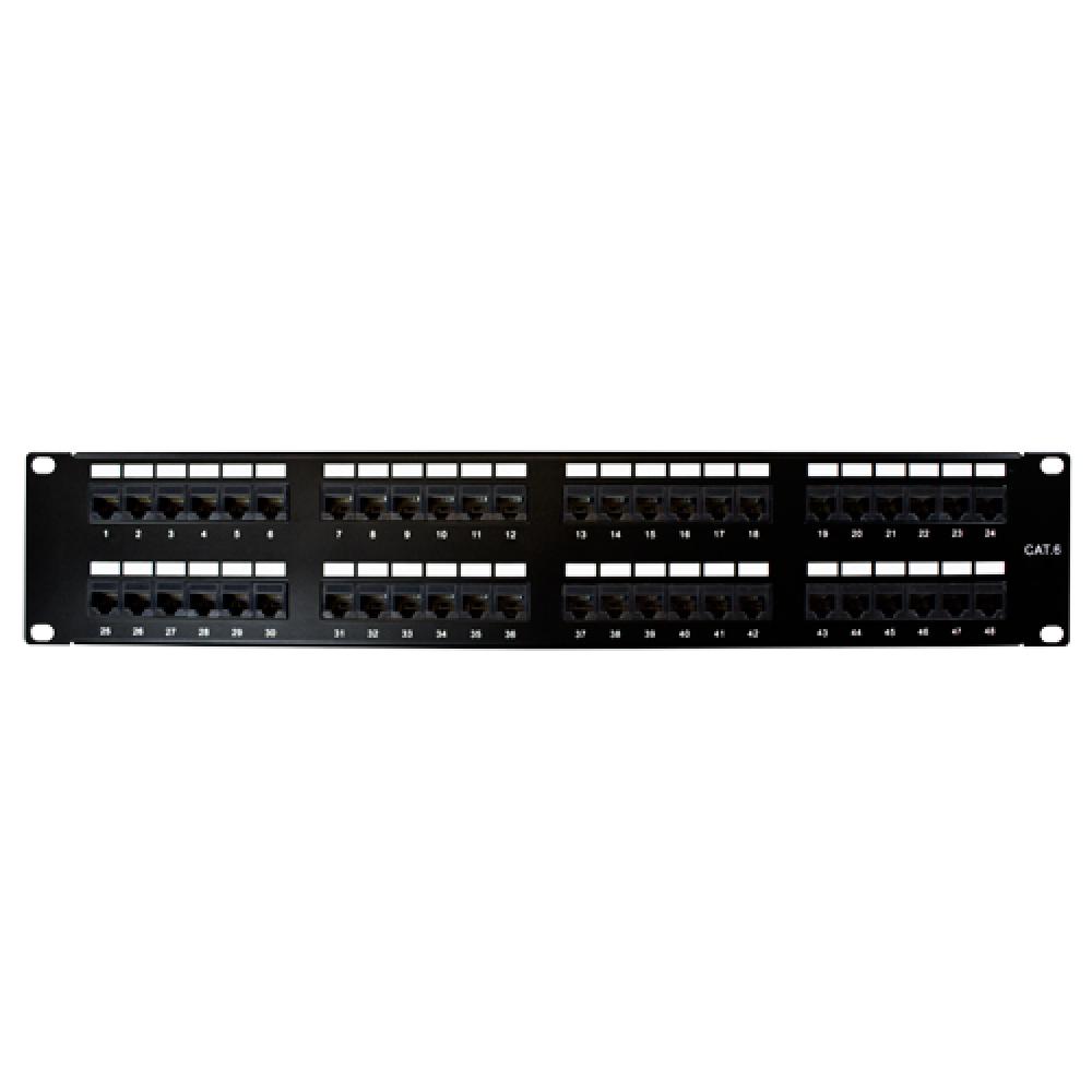 Patch Panel CAT6 48 Port Black