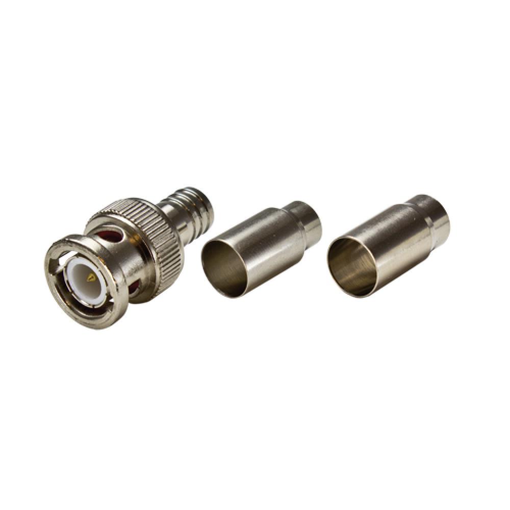 RG59/6 BNC Hex Crimp Connector, 2 Piece