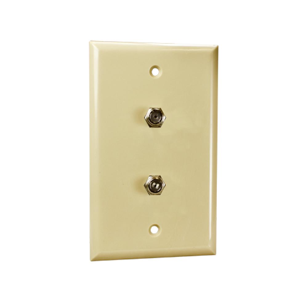 Wall Plate 2xF81 1 Gang Ivory