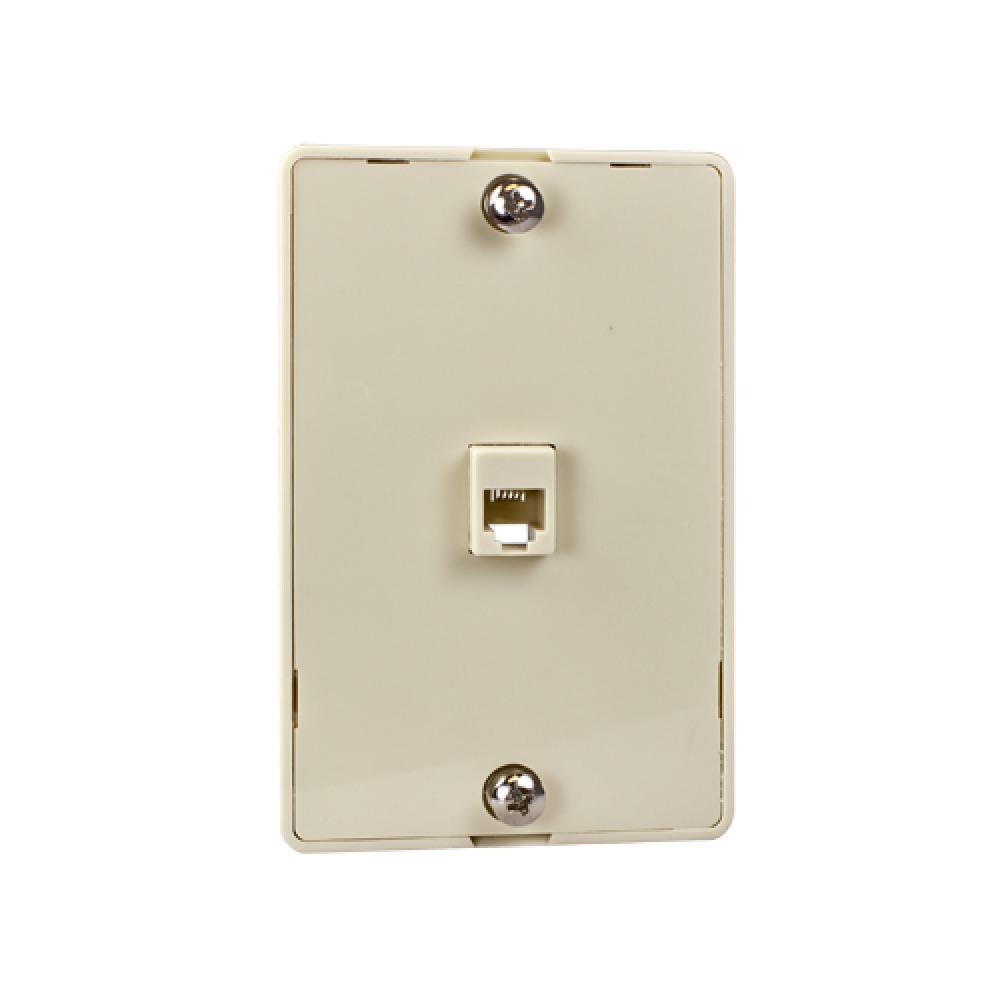 Wall Mount Telephone Jack 1xRJ14 LT ALM