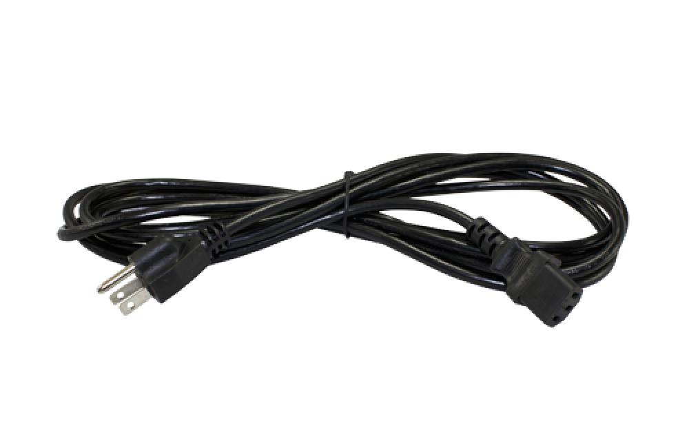 3 Prong C13 Power Cord Black 12 ft