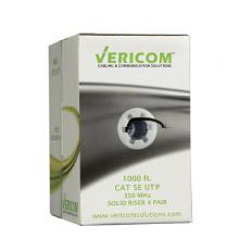 Vericom MBW5U-01440 - Bulk 1000 Ft. CAT5e U/UTP Solid CMR BLK