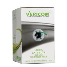 Vericom MBW5U-01555 - Bulk 1000 Ft. CAT5e U/UTP Solid CMR GRN