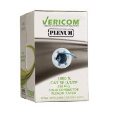 Vericom MBW5U-02400 - Bulk 1000 Ft. CAT5e U/UTP Solid CMP Blue