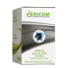 Vericom MBW6U-00934 - Bulk 1000 Ft. CAT6 U/UTP Solid CMR Blue