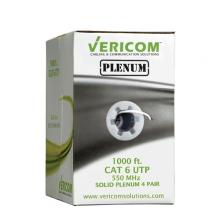 Vericom MBW6U-02403 - Bulk 1000 Ft. CAT6e U/UTP Solid CMP WHT