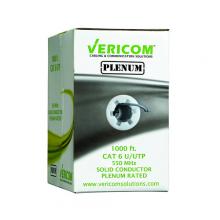 Vericom MBW6U-04221 - Bulk 1000 Ft. CAT6e U/UTP Solid CMP Gray