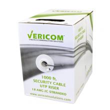 Vericom SA182-01936 - 18 AWG 2 CNDTR STRAND UNSHLD SC CBL 1Kft