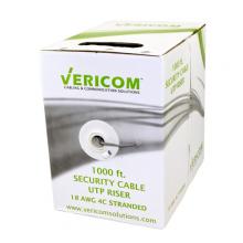 Vericom SA184-01939 - 18AWG 4CNDTR STRD UNSHLD CMR SC CBL 1Kft