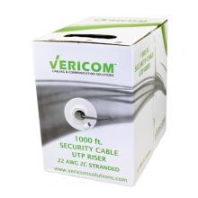 Vericom SA222-01927 - 22 AWG 2 CNDTR UNSHLD STRAND SC CBL 1Kft