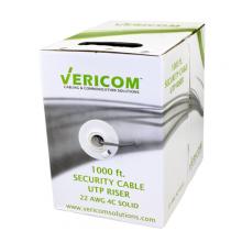 Vericom SA224-01929 - 22 AWG 4 CNDTR UNSHLD SLD SECR CBL 1Kft