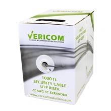 Vericom SA224-03349 - 22 AWG 4 CNDTR UNSHLD STRAND SC CBL 1Kft