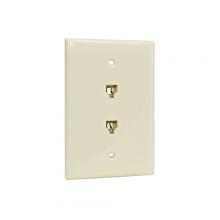 Vericom XFPMP-04162 - Wall Plate 2xRJ14 1 Gang Midsize LT ALM