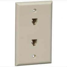 Vericom XFPOP-01447 - Wall Plate 2xRJ14 1 Gang Light Almond