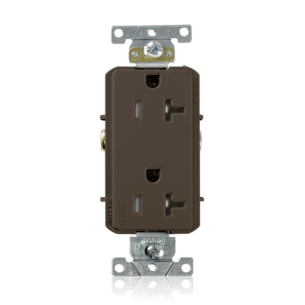 20A-125V TR COMM RCPT - BROWN