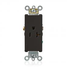 Leviton 16341-E - 520R DEC SINGLE RECEP BLK