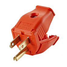 Leviton 3W101-OR - 5-15P CLAMPTITE CORD PLUG ORANGE