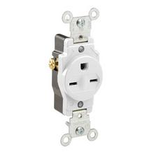 Leviton 5029-W - WH REC SGL 2P-3W SPEC GR 15A-250V 6-15R