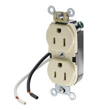 Leviton 5040-CI - 5-15R RECEP SPEC GRADE LEADED IVORY