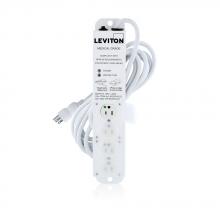 Leviton 5304M-1S5 - WH MEDGRAD PWRSTRIP SURGE15A 4OUTLT 15FT