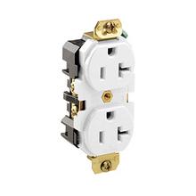 Leviton 5362-BSW - 5-20R RECEP IND GRD NO EARS WHT