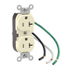 Leviton 5362-LT - 5-20R RECEP LEADED LT ALM