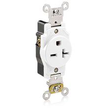 Leviton 5461-W - 20A 250V SINGLE RECPT