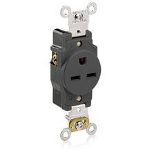 Leviton 5661-E - 615R SINGL IND GRD RECEP BLK